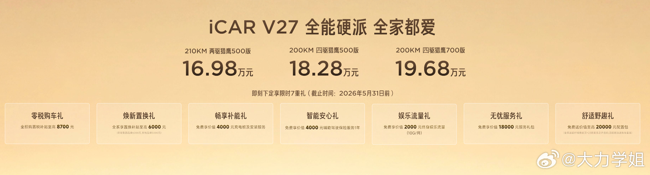 什么？？？才16.98万起？！！！要不把V23给置换了吧V27全能硬派全家都爱i