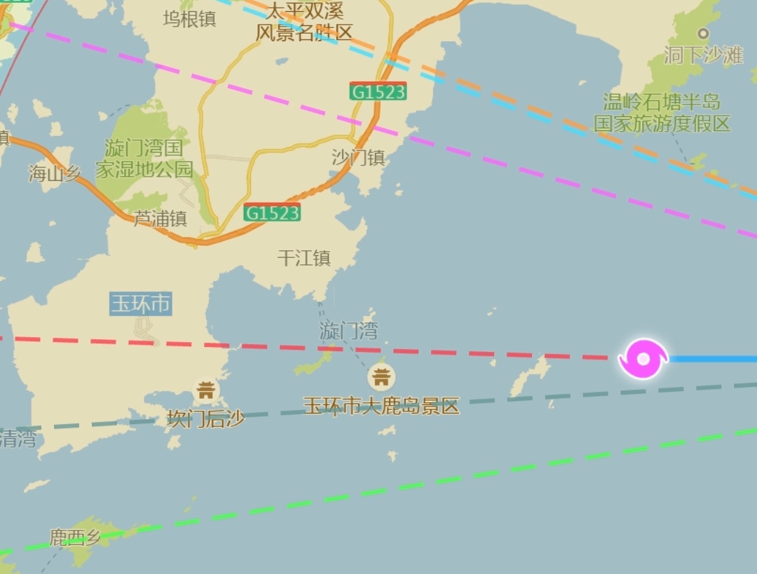 没记错的话，巴威登陆点就是坎门吧？白海豚又直奔而来了，玉环的朋友们，你们还好吗？