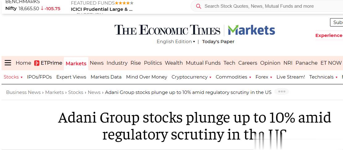 印度的问题在于……别的我也不说了，就拿今天《印度经济时报》两条热搜的新闻为例。《