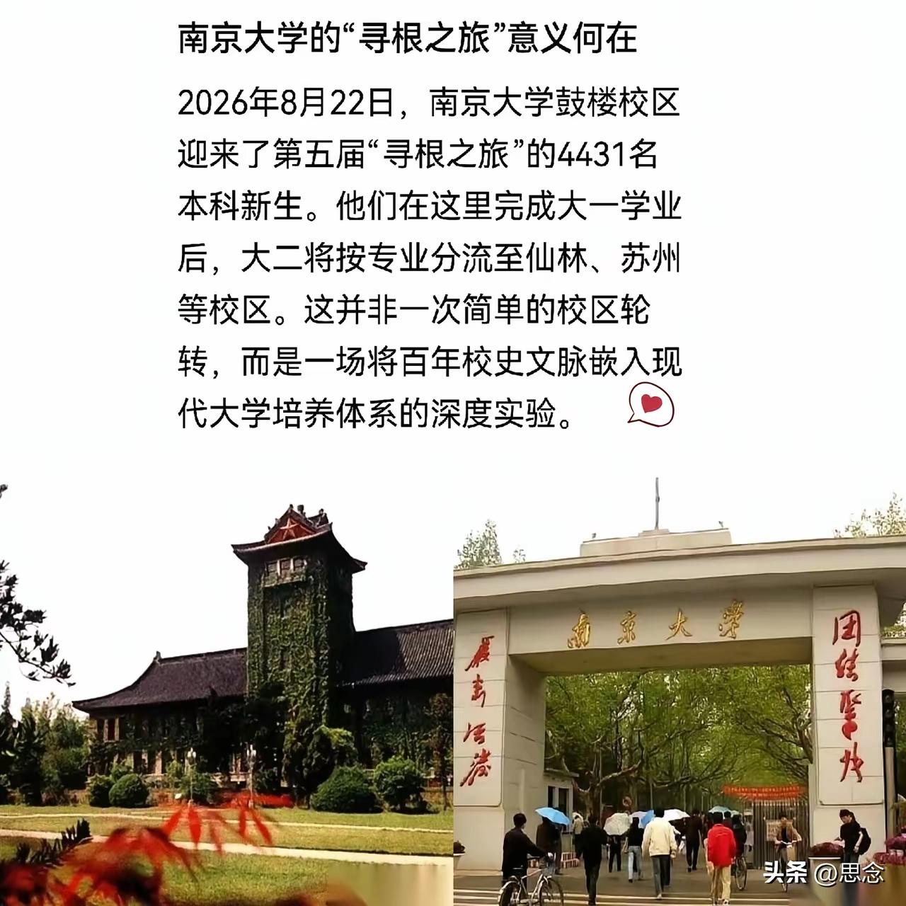 南大这波办学巧思，格局直接拉满！
 
今年南京大学的迎新安排，属实让人眼前一亮、