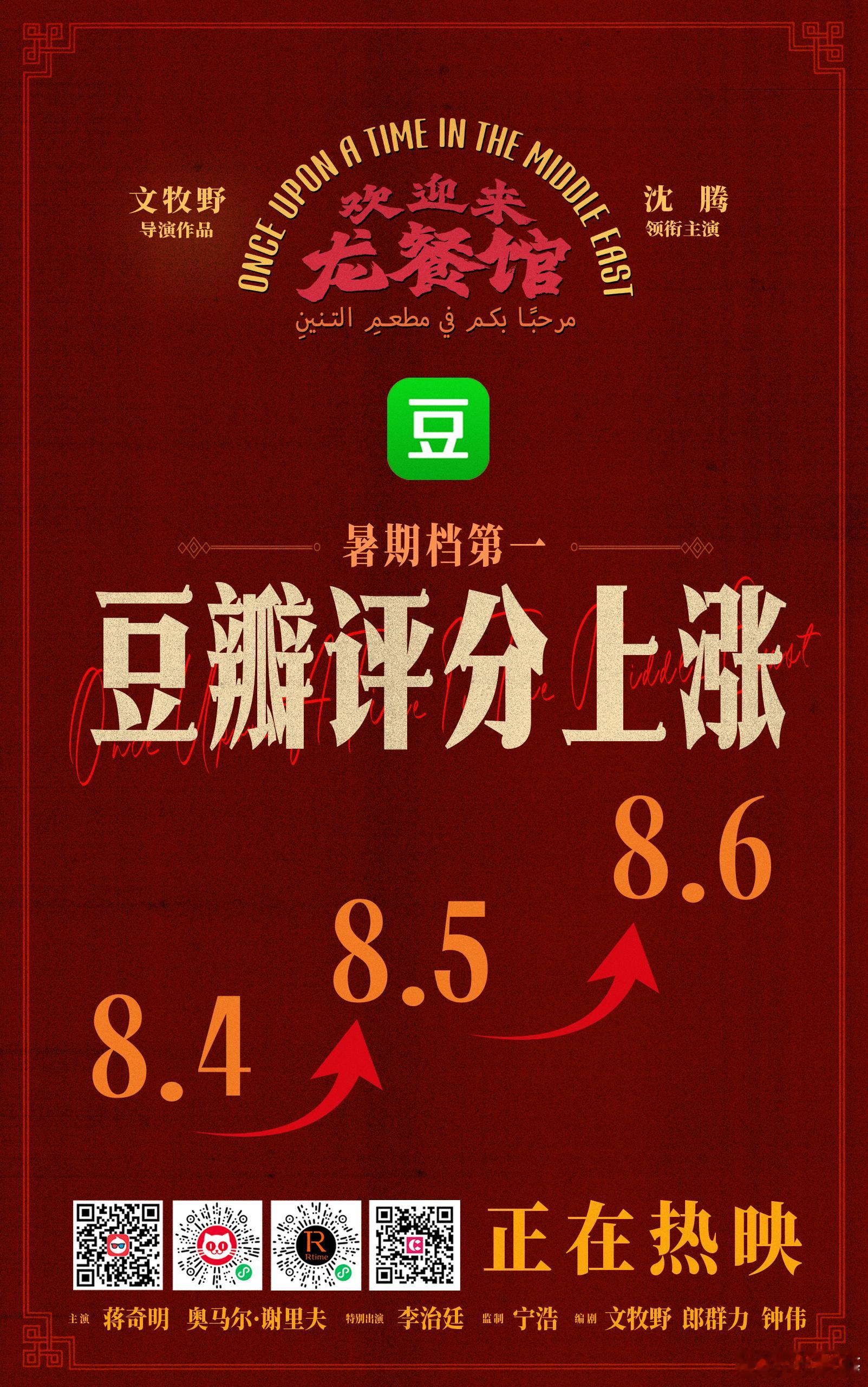 电影欢迎来龙餐馆   豆瓣涨分啦，8.4涨至8.6