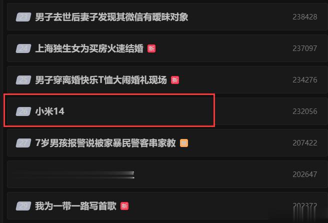 这小米14突然上热搜，我还想着这不会是水管爆了吧？[笑cry]看了一下热搜话题里