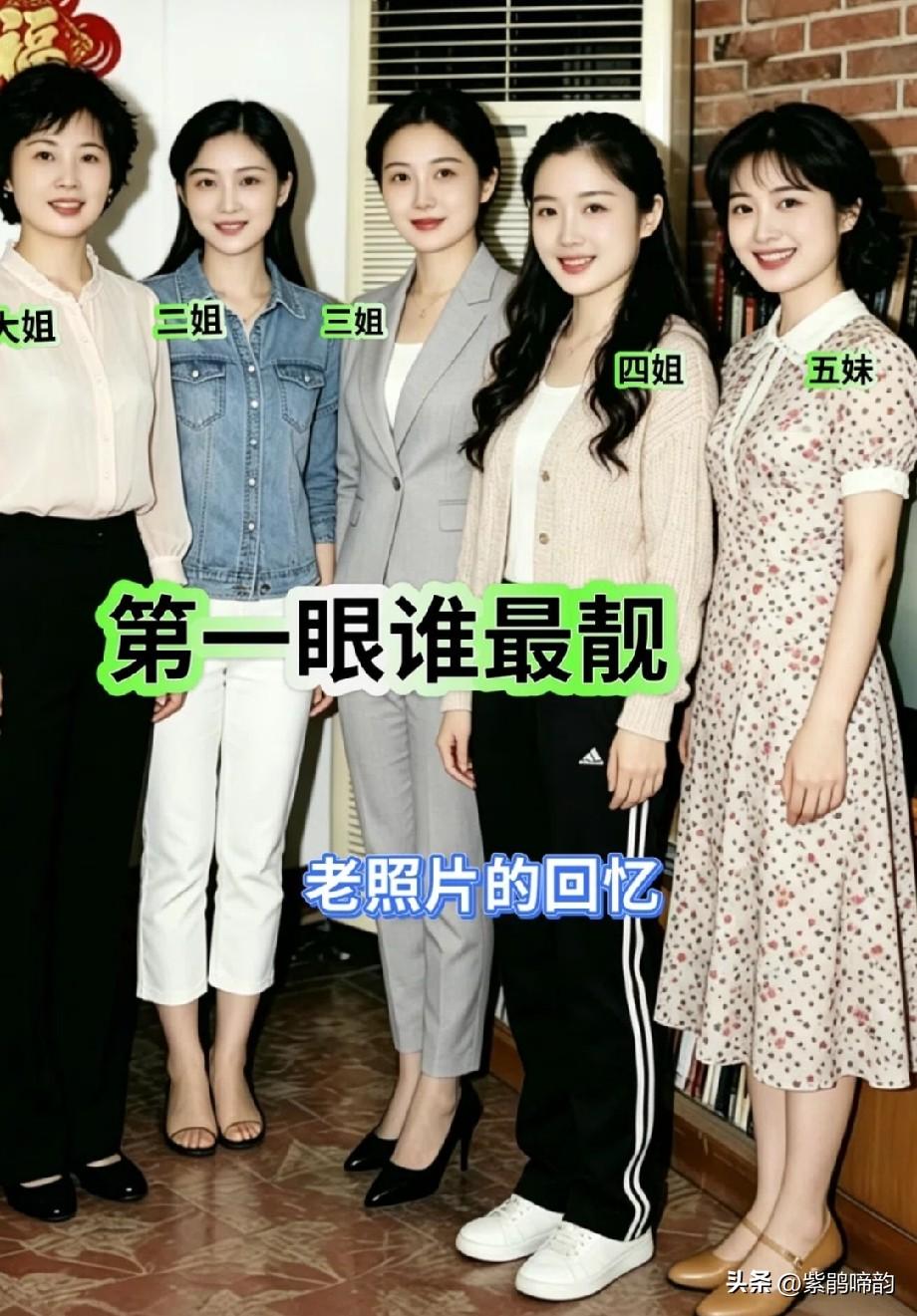 时间过得真快啊！一晃我们五姐妹就都长大了。大家觉得我们五姐妹谁最漂亮？