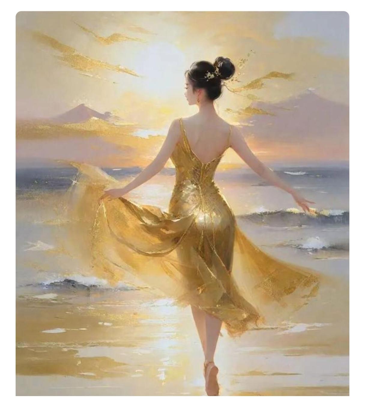 摄影
摄影技术是真高；
山水天空在眼前；
美女舞裙在扭动；
酷似仙女下了凡。