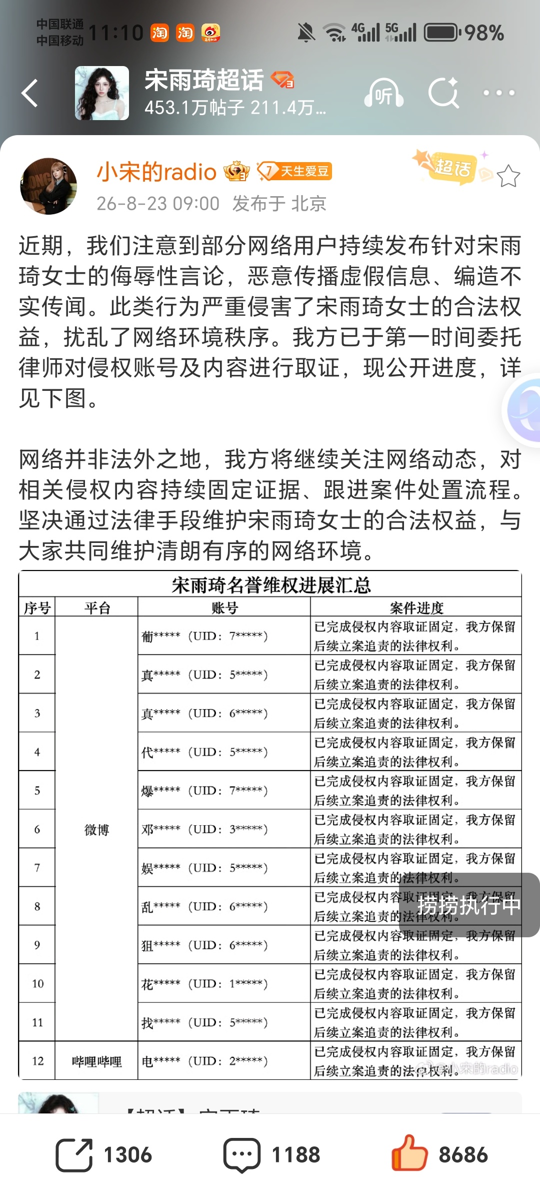 宋雨琦告黑恋情谣言被告了吧？哈哈哈哈哈哈哈哈哈 终于干活了！太喜欢你了