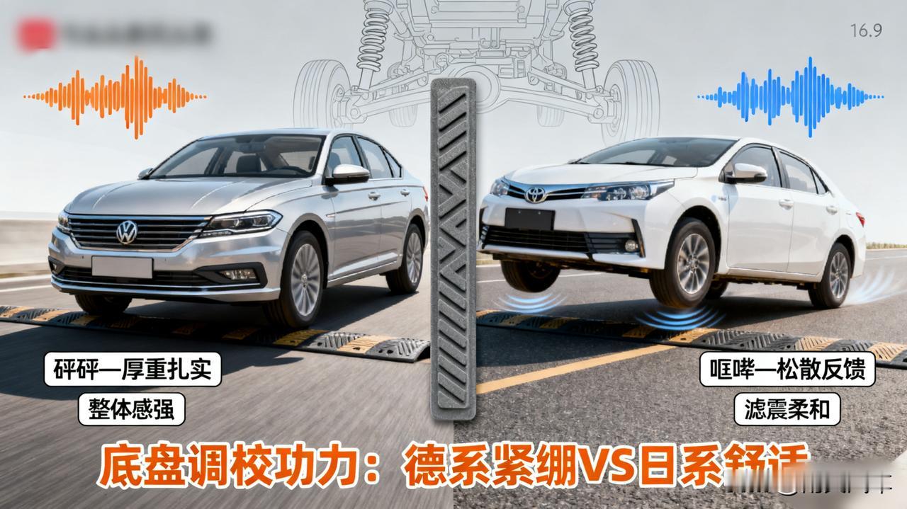 底盘质感是“玄学”？开完德系和日系就明白了！

同样过减速带，大众是“砰砰”两声