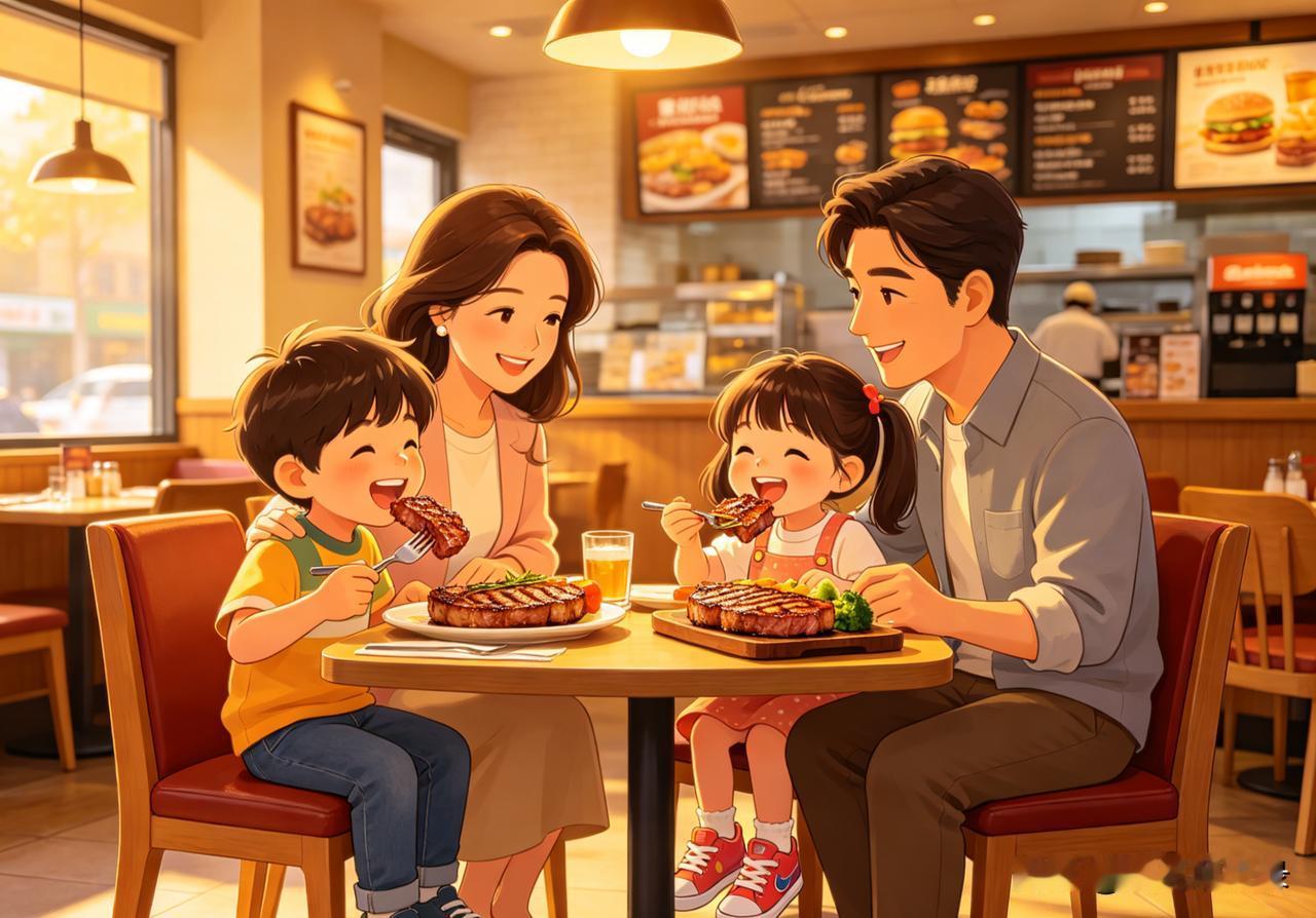 还没下班就刷到孩子吃牛排，看完瞬间破防了，既暖心又心酸。
 
谁能想到，周五下午