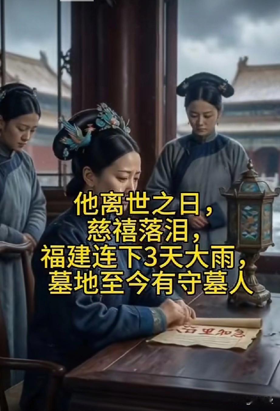 他离世之日，
慈禧落泪，
福建连下3天大雨，
墓地至今有守墓人。
有人知道他是谁