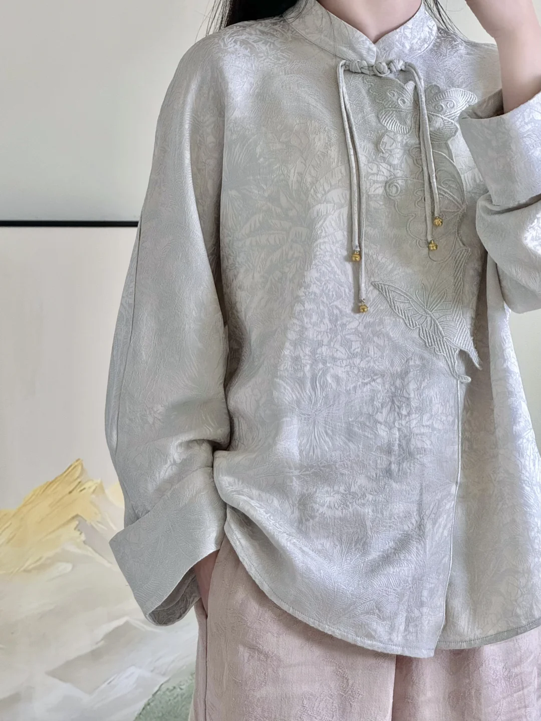 新中式｜清冷艺术生 银灰蓝色系小仙蝶