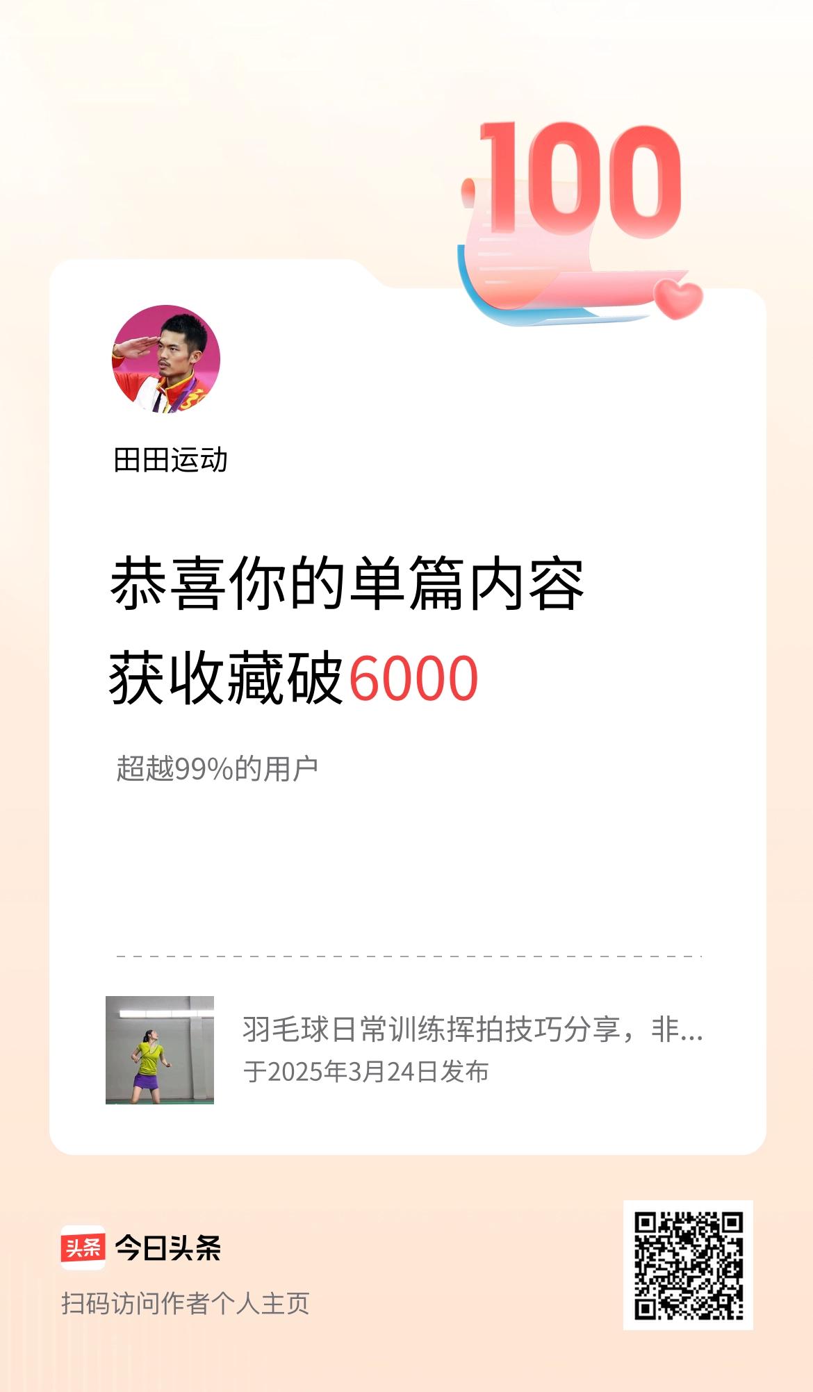 单篇内容获收藏量破6000啦！