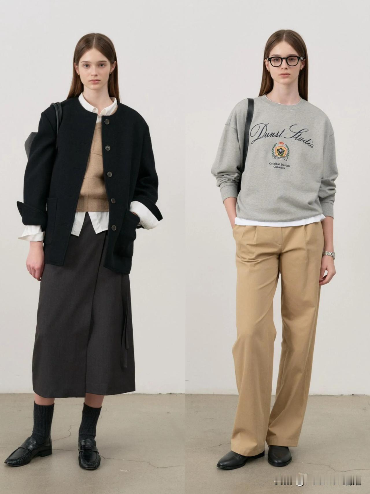 秋日休闲风  Dunst 2024 Fall Lookbook，带点学院风的日常