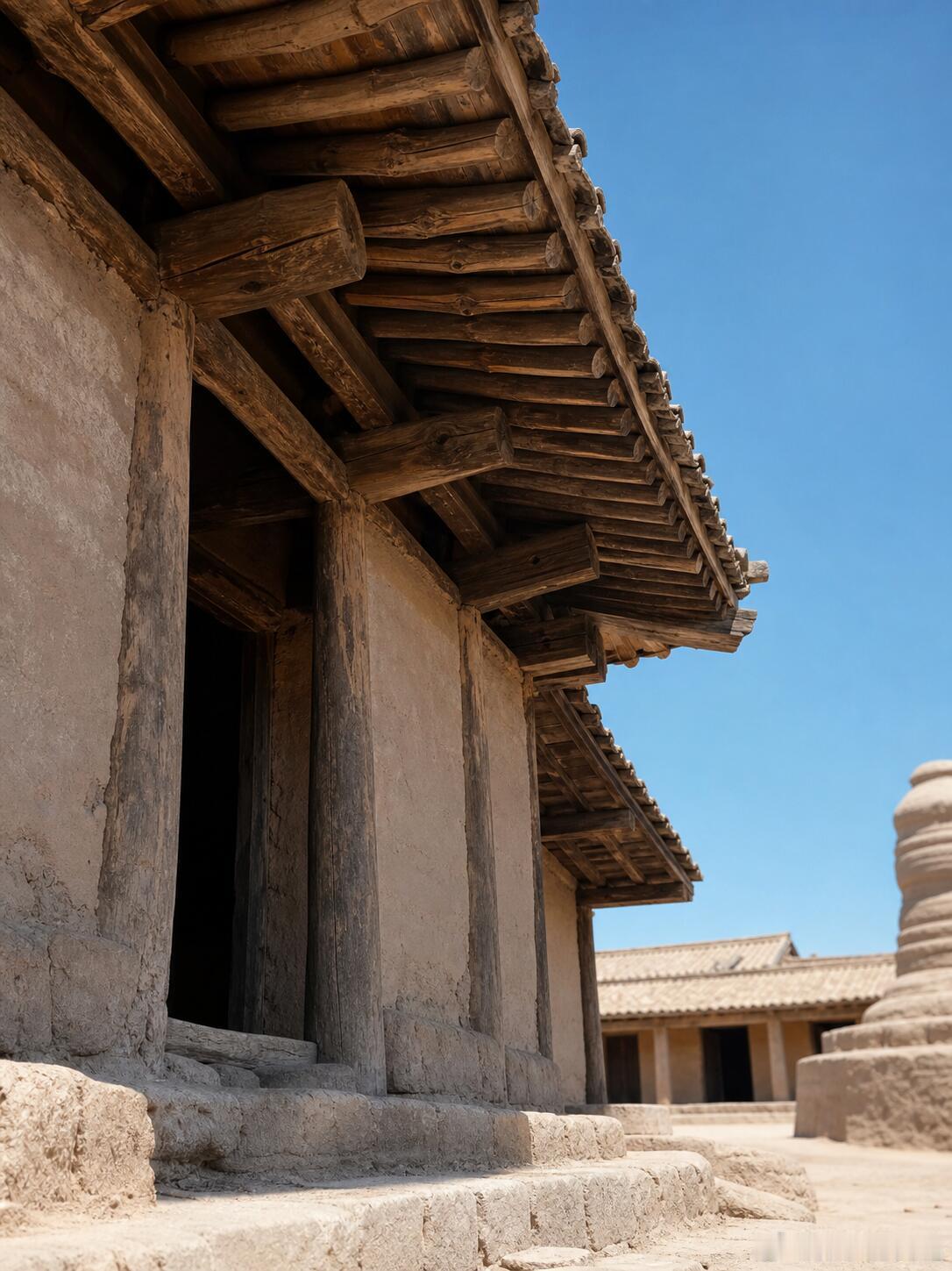 锁阳城塔尔寺：历史的风从河西走廊吹过，一座寺院站在戈壁边上，墙是夯土的，门是旧木