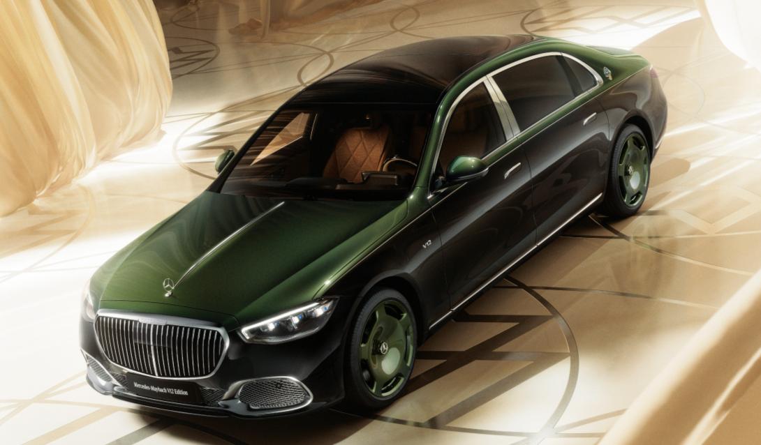 这是迈巴赫首次推出酷似军绿色的外观，甚至轮毂也采用了绿色的造型，这颜色确实太赞了