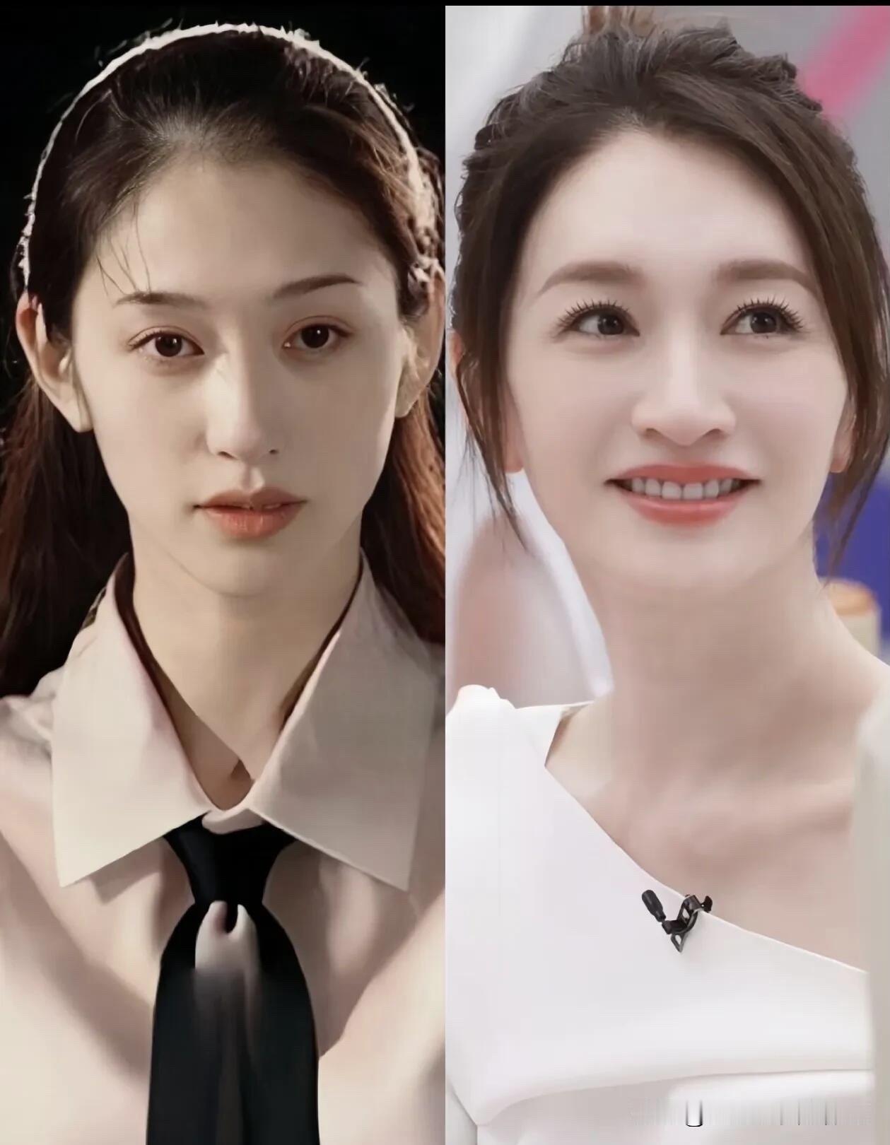 李小冉年轻的时候竟然比董洁都要漂亮，是标准的美女，大大的眼睛，高翘的鼻梁，樱桃小