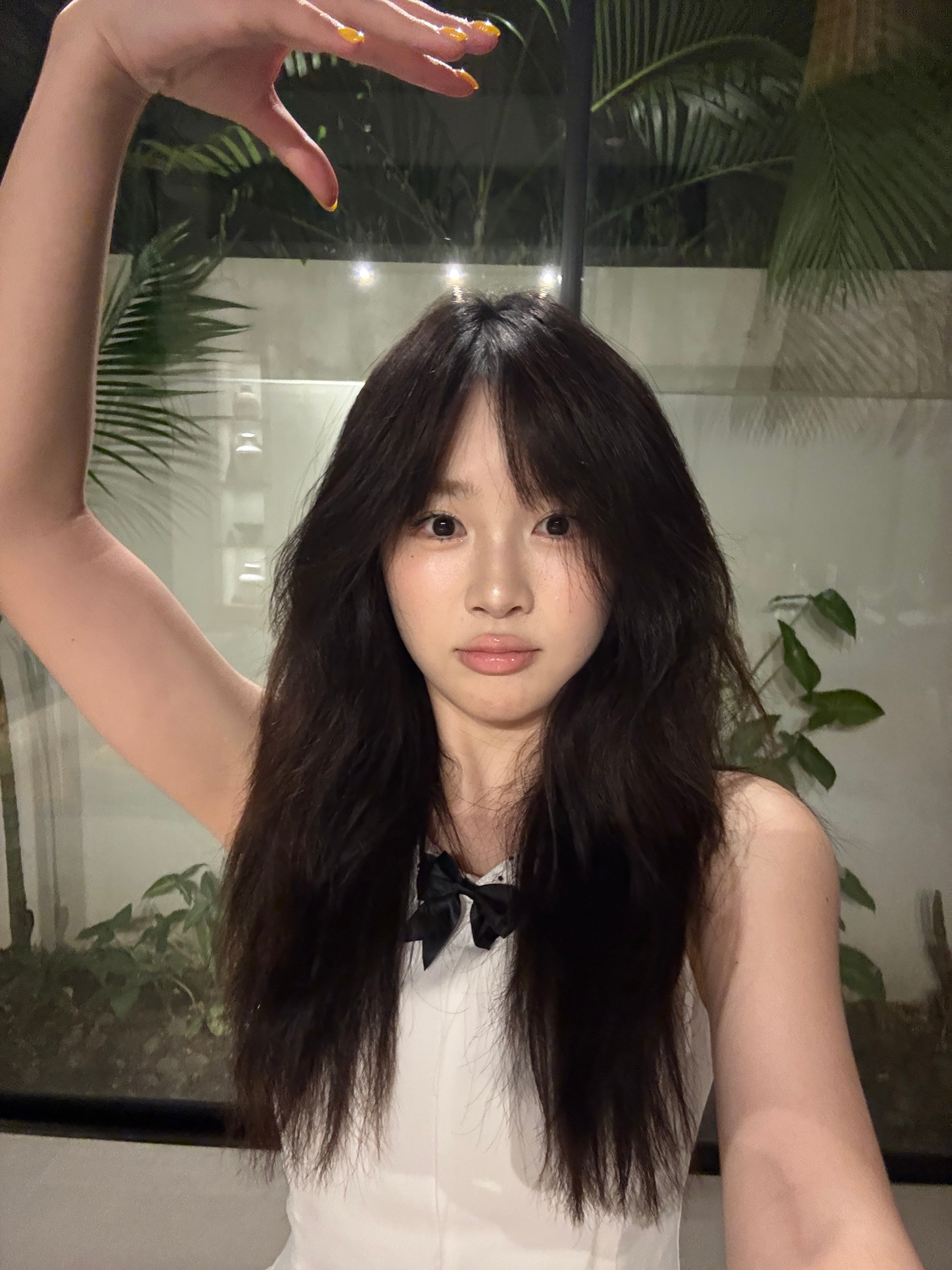 今天摔的时候 头发也被海水泡了 自然干了后感觉真是有点像沙发了！ 