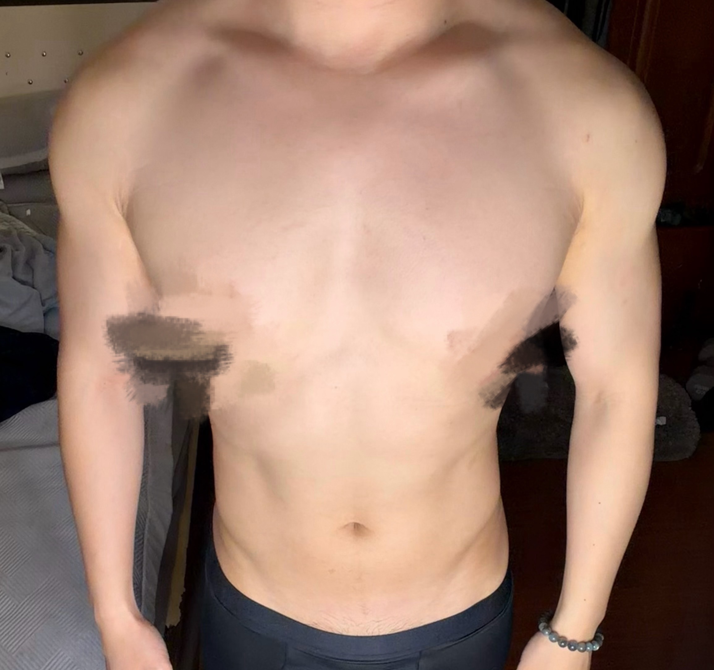人人都会离开我，只有我努力健身的肌肉不会离开我，因为只要我努力健身它就会一直在，