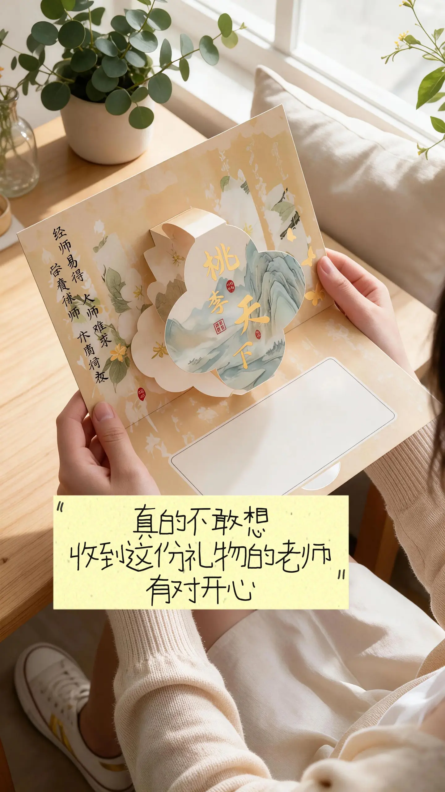 我觉得有时候，这么小小的一张卡片，能让一个“孩子”开心好久。
