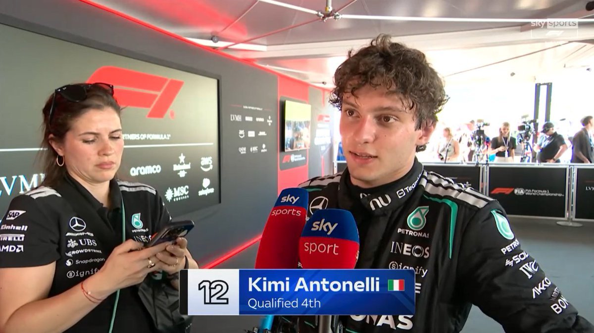 F12026F1奥地利大奖赛拉塞尔奥地利夺杆位 小 Kimi 接受采访时表示自己
