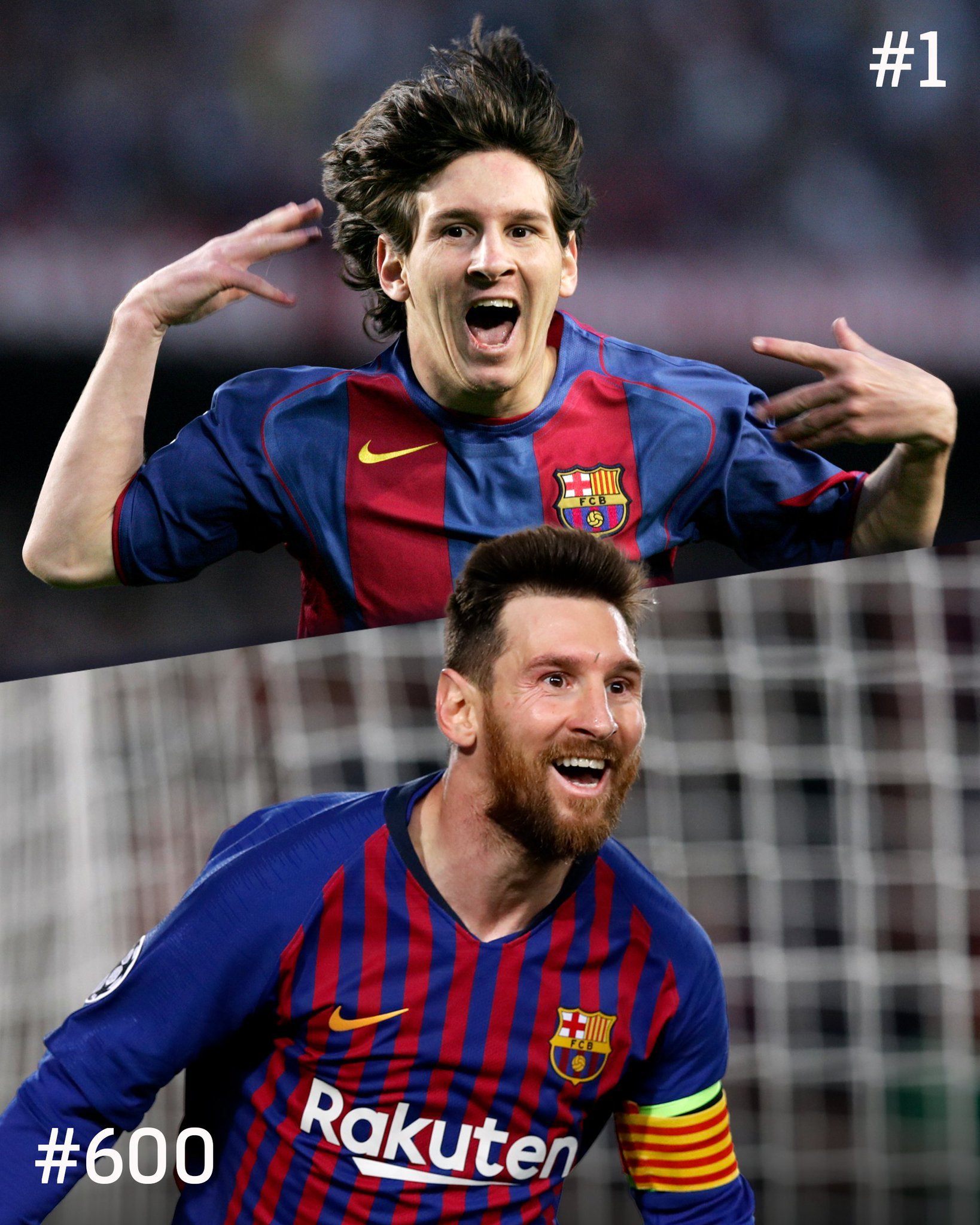 巴萨官推：📅五月第一天👶2005年：梅西为巴萨打进了他有史以来的第一个进球?