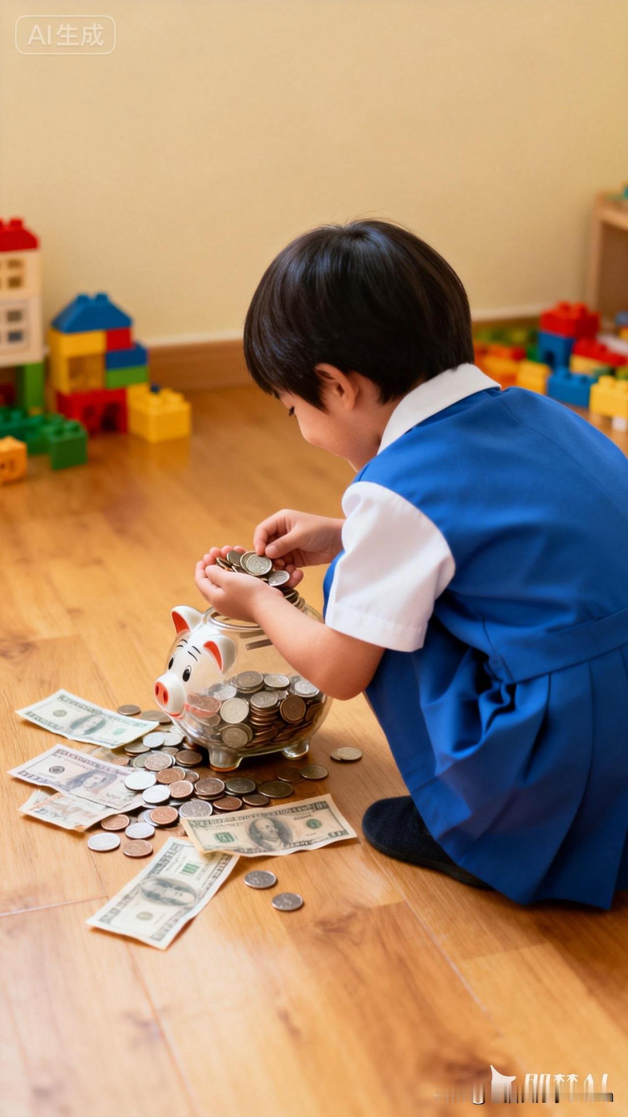 刷到@老师也疯狂这位博主的一段话，心里一颤：
“如果家庭条件允许，零花钱按时给，