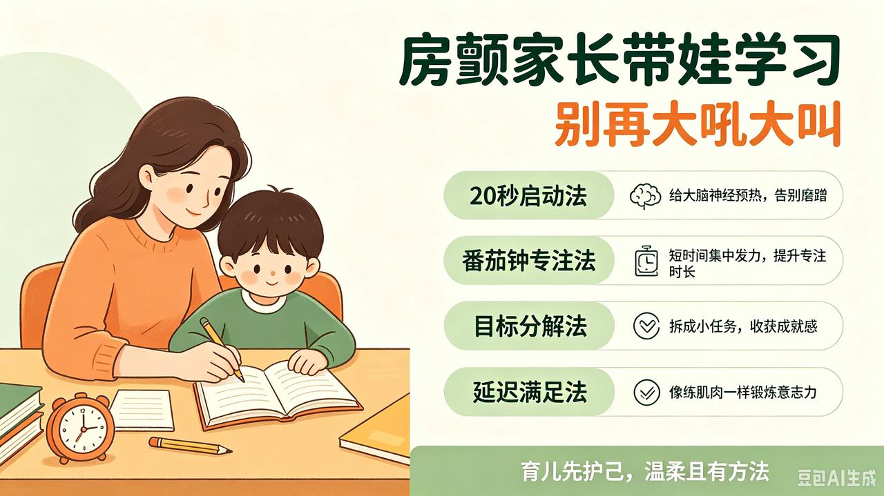 房颤家长带娃学习，别再大吼大叫
 
是不是很多家长都在熬：低年级孩子学专注太难！