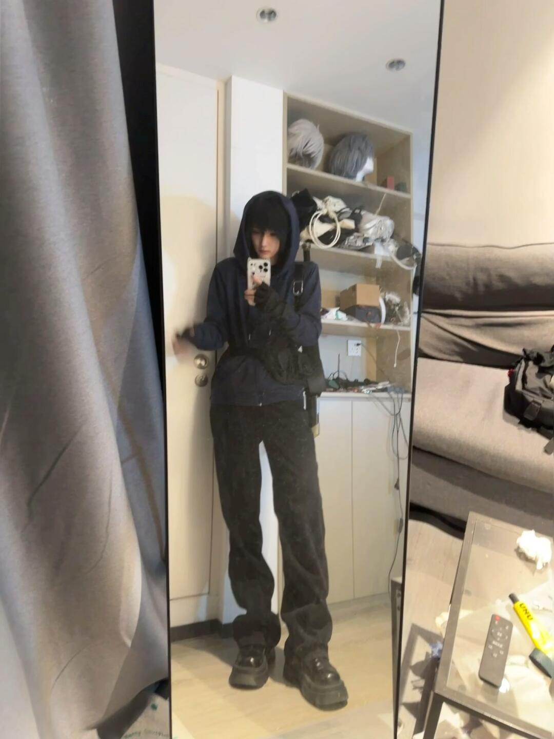 试衣 平平无奇的帽衫