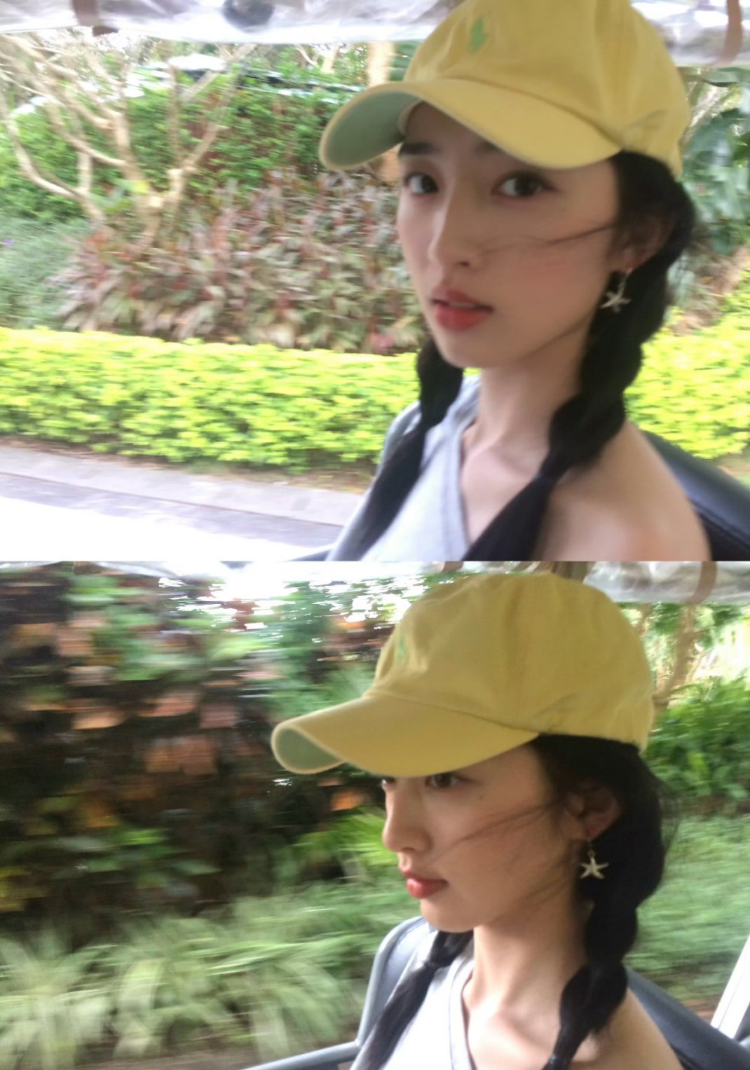 带着小黄帽 像是去春游提问：这个小女孩邓恩熙到底有多少顶帽子呢 