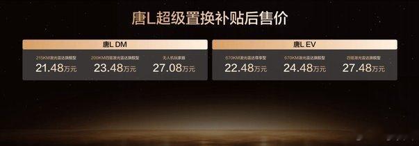 比亚迪划时代旗舰SUV唐L重磅登场！纯电版唐L EV搭载全域千伏架构，充电5分钟