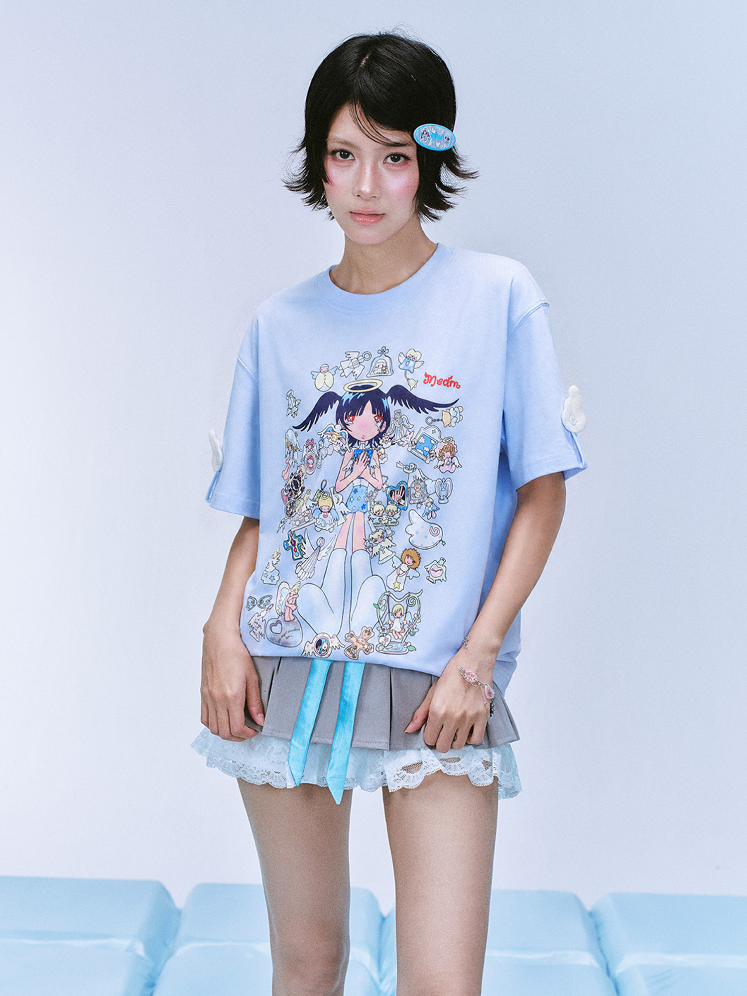 MEDM×鸟鸟一联名系列鸟鸟一天使元素印花小翅膀袖袢短袖已上预览 8.14 20