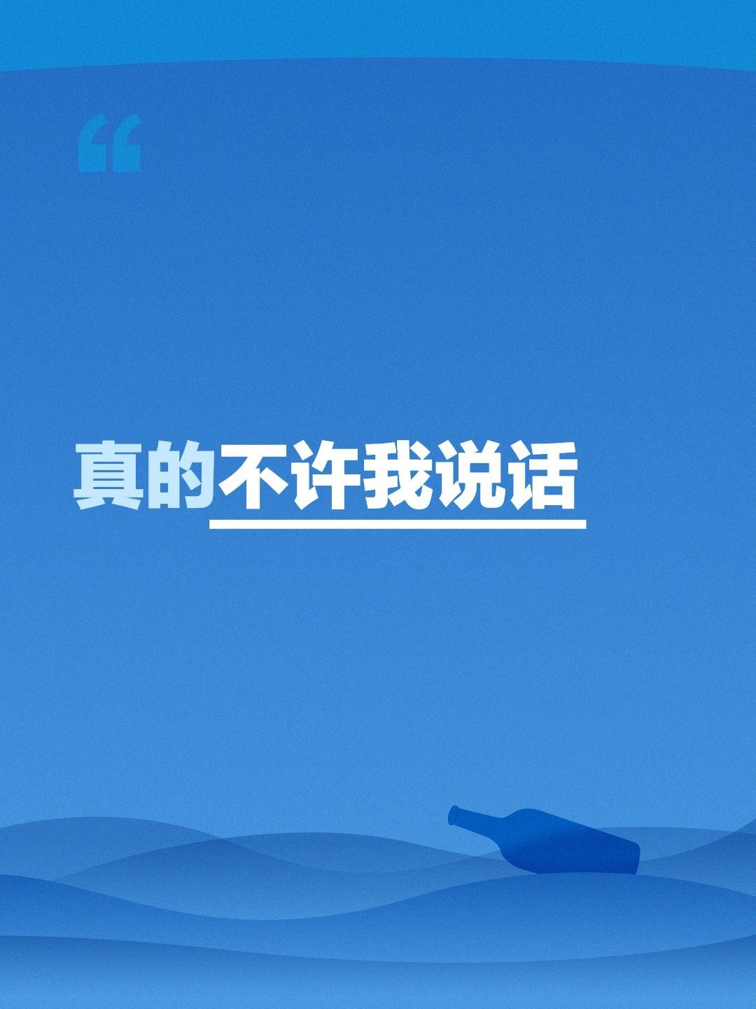 真的不许我说话