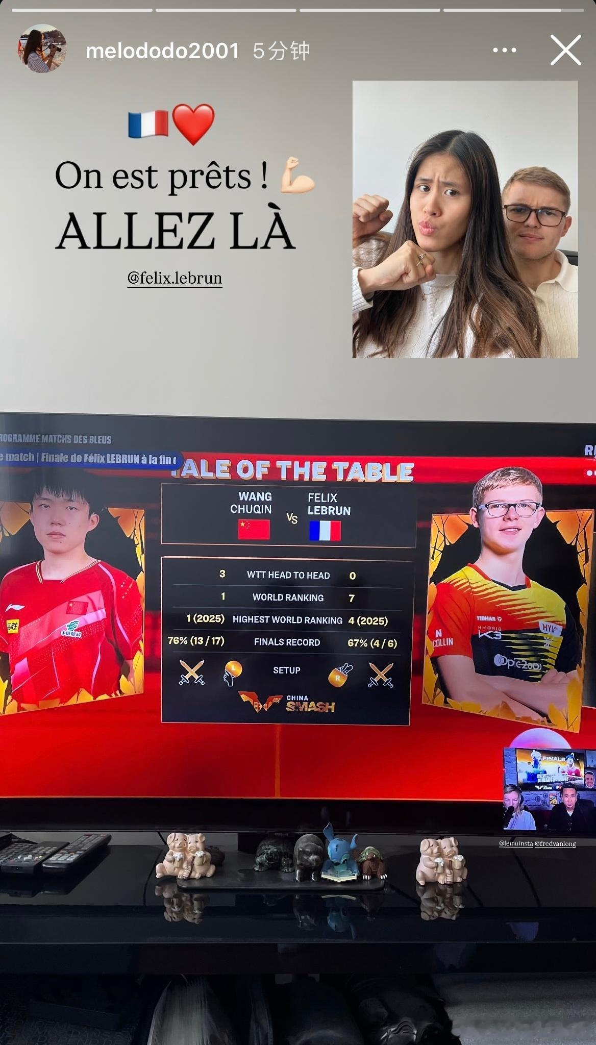 Melody和Alexis为Felix加油🇫🇷❤️💪🏻 ​​​