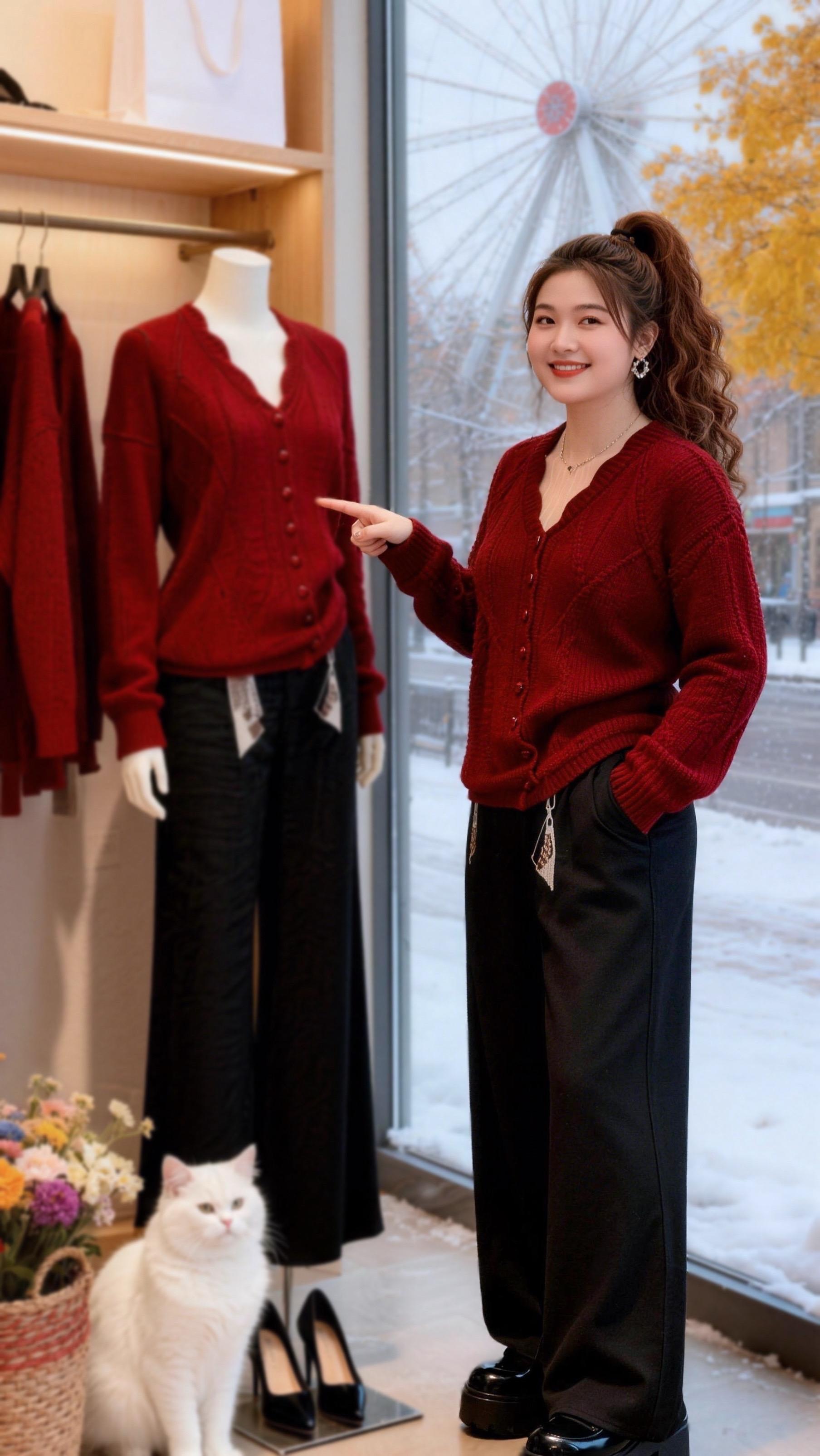 大码穿搭针织衫 谁还没穿上马年限定穿搭 开启我的2026穿搭第一弹当我...