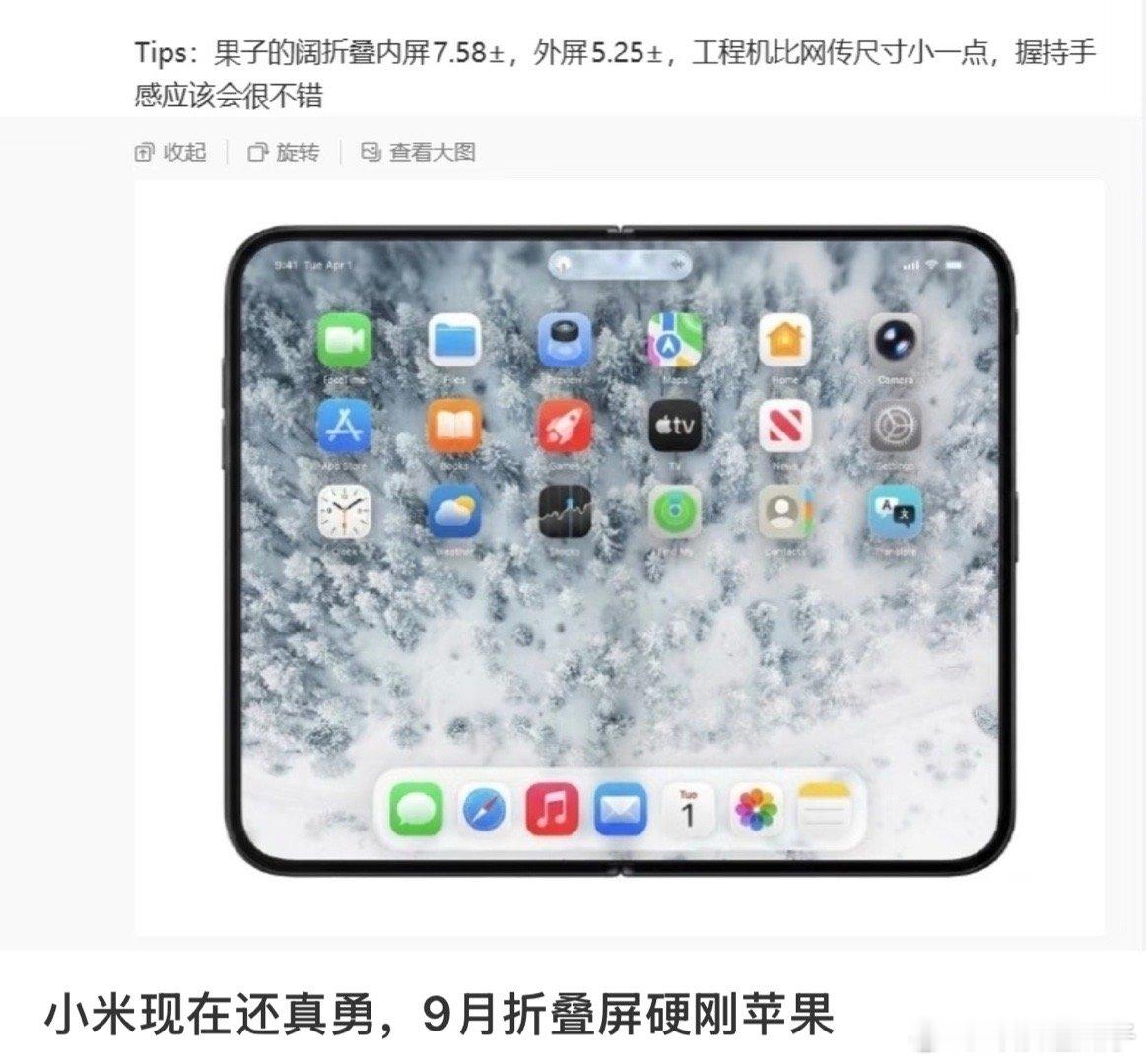 小米能不能出个阔屏，不要折叠呀！ 