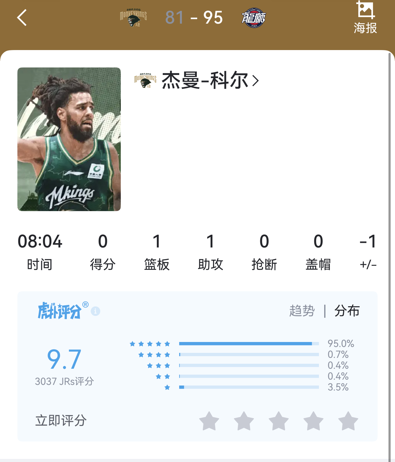 41岁老将看来还是要找找状态，确实太久没打职业了同曦男篮vs广州男篮
