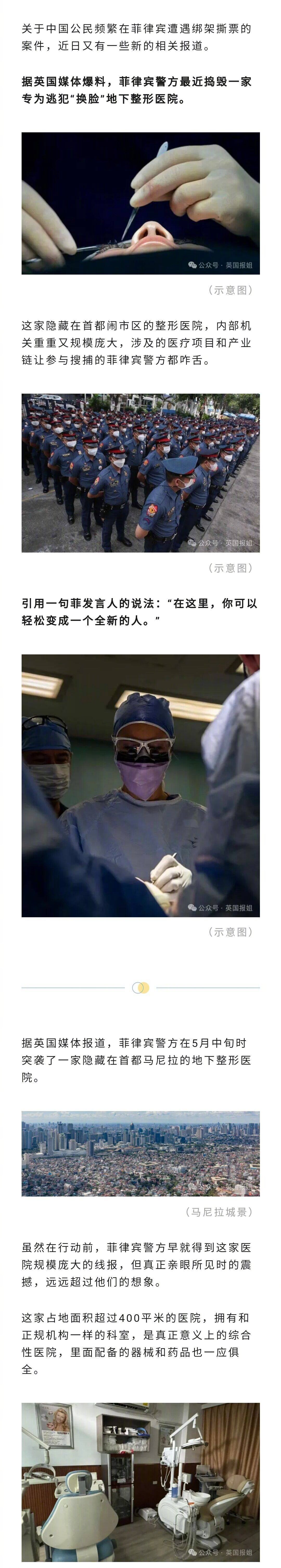 #菲律宾逃犯整容产业链曝光# 最近，菲律宾警方捣毁一家专为逃犯“换脸”的地下大型