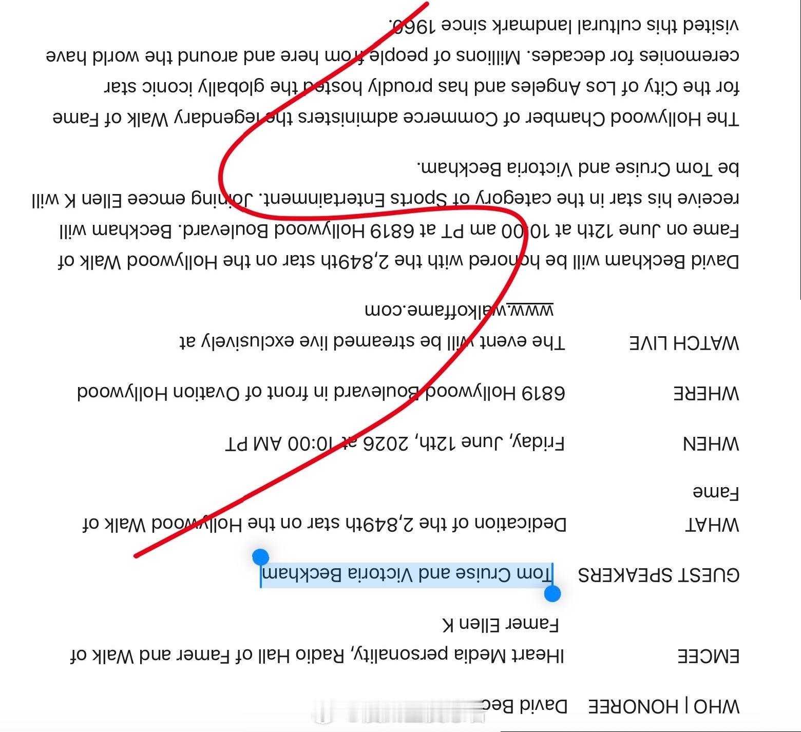 汤姆克鲁斯 又有新鲜的汤克鲁出席活动啦！美加墨世界杯举办期间，大卫·贝克汉姆将于