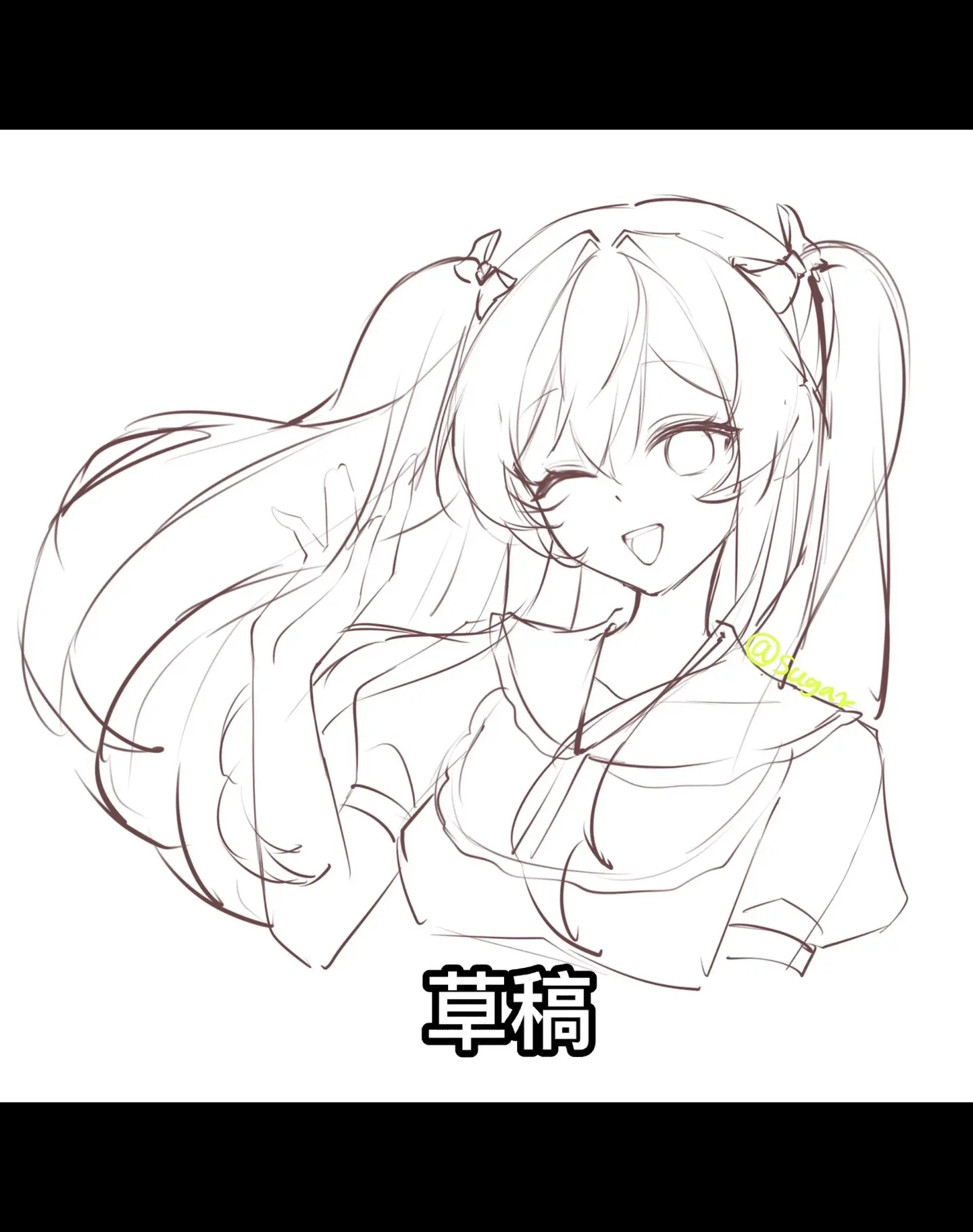 是画的摸鱼头。