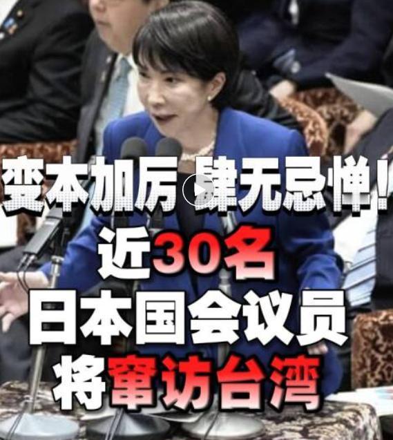 日本政坛上演了一出久违的“反扑戏码”——30名国会议员组团窜访台湾，声势浩大、意