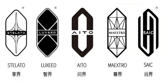 鸿蒙智行五界车标，统一化的盾牌标，我已经拥有两个了，问界和智界，都挺好看的，很有