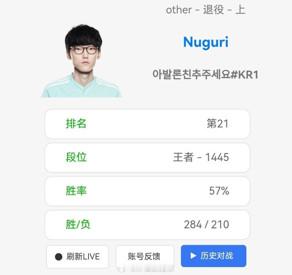 #Nuguri韩服第二十#Nuguri韩服排名前二十#电竞星联盟##英雄联盟[超