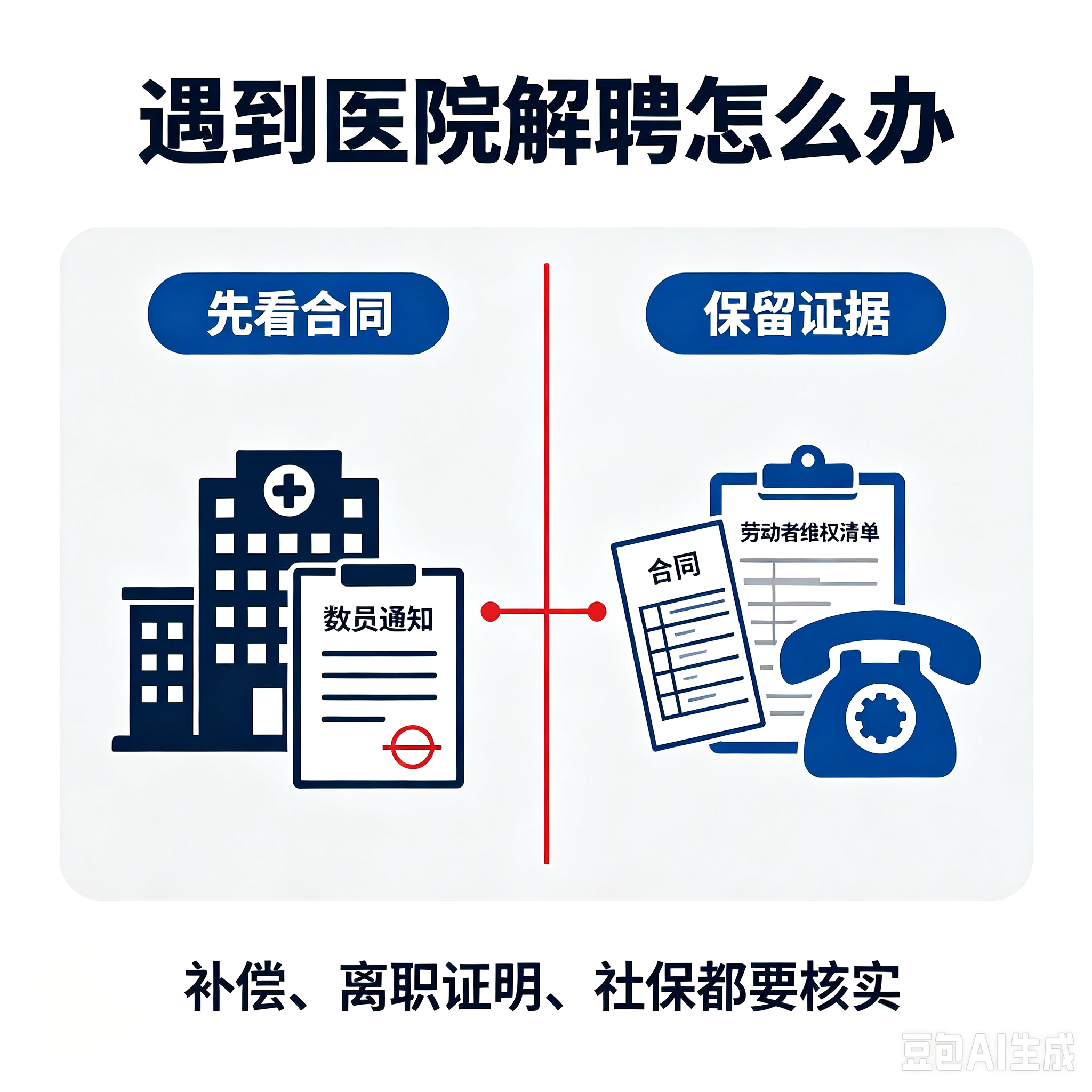 多家医院通知解聘可以理解医院降本增效，但解聘不能一刀切。该给足合法补偿，妥善安置