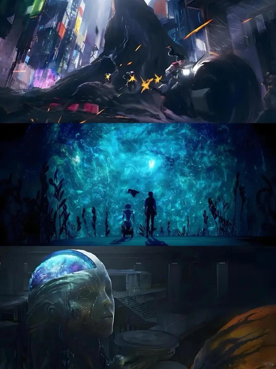 清华教授评灵笼创作顶天立地猩红噬极兽撕裂昏黄沙暴，幽蓝脊蛊群吞噬锈铁长廊…尹鸿惊