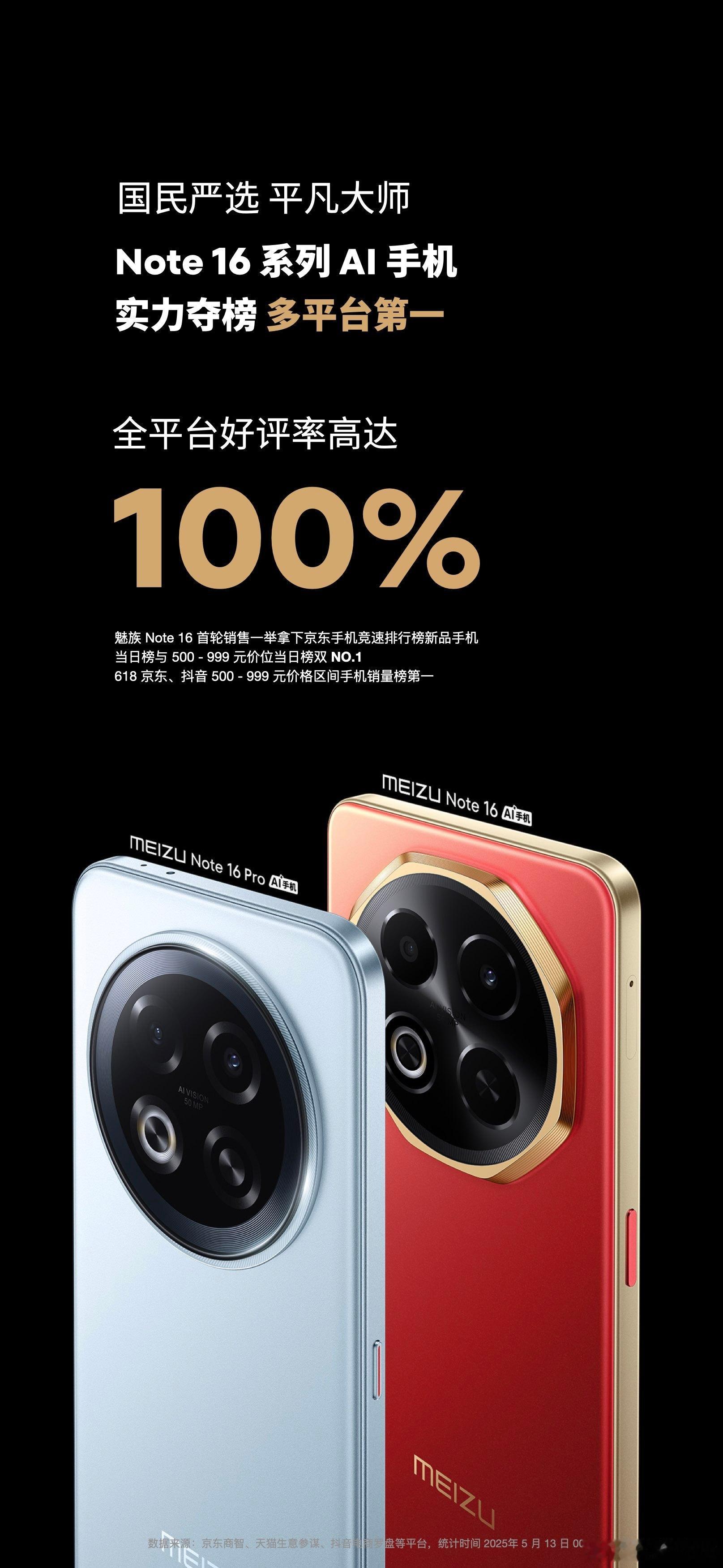 国际惯例，先吹成绩。魅族Note 16系列，好评率100%。Flyme Auto