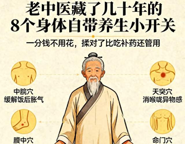 8个穴位被吹上天，我劝你先别急着按：有3个按错了比不按还麻烦