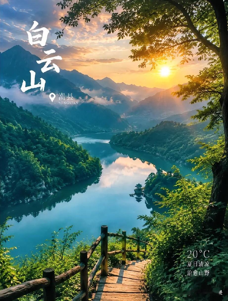 洛阳嵩县伏牛山腹地的白云山，一方隐匿中原的5A云端秘境。山林覆盖率高达98.5%