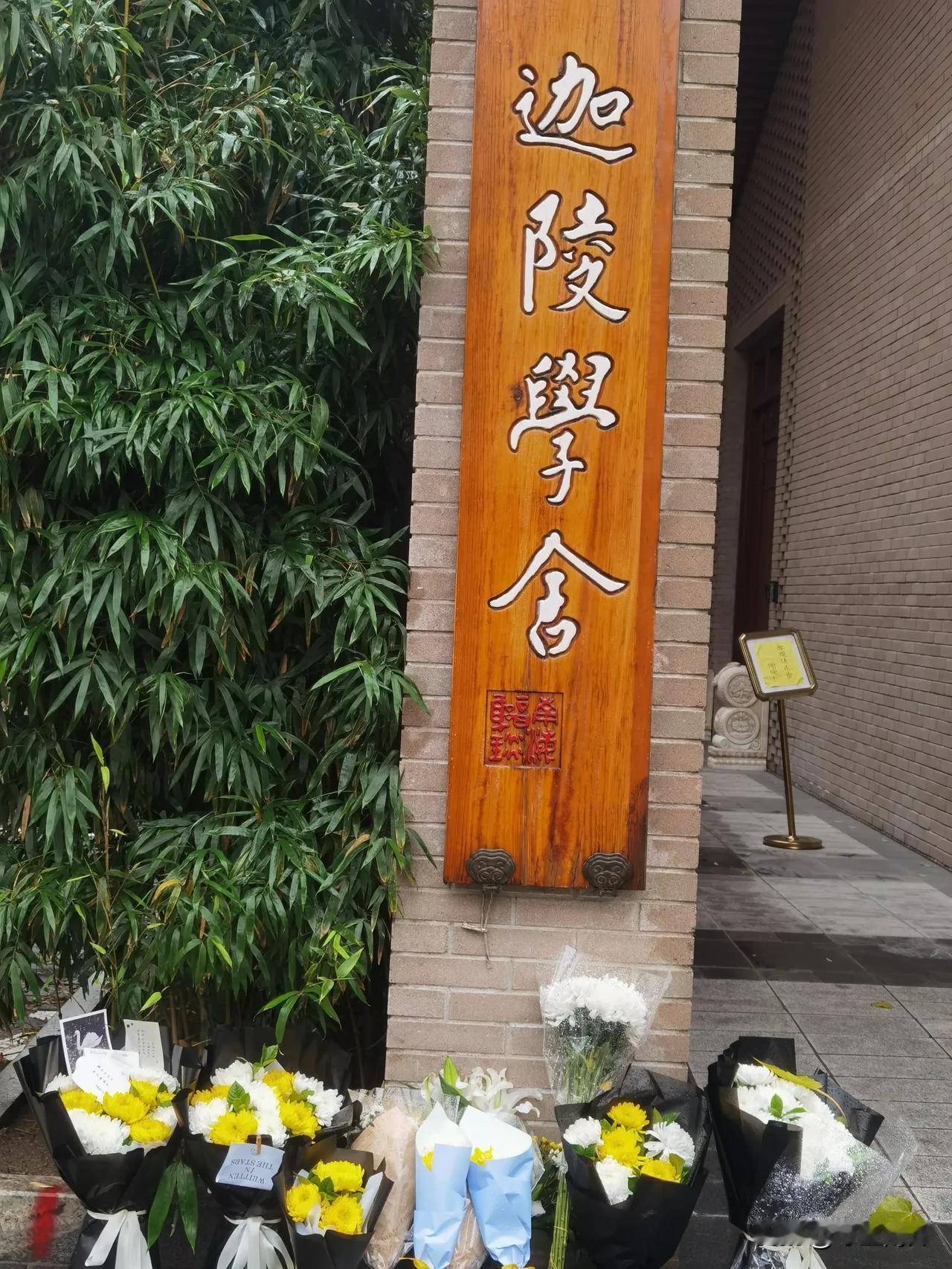 迦陵学舍外偶遇叶嘉莹先生女儿（2024年11月25日摄于南开大学八里台校区）