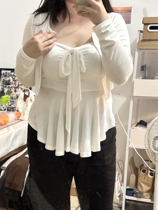176cm190斤｜大码穿搭｜这套真是纯欲小白花！