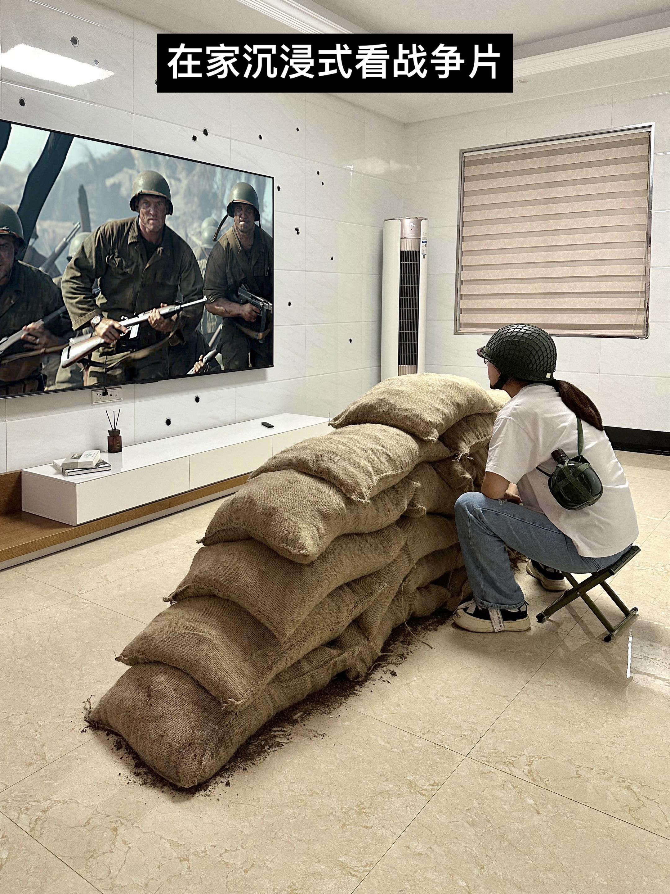 在家沉浸式看战争片。