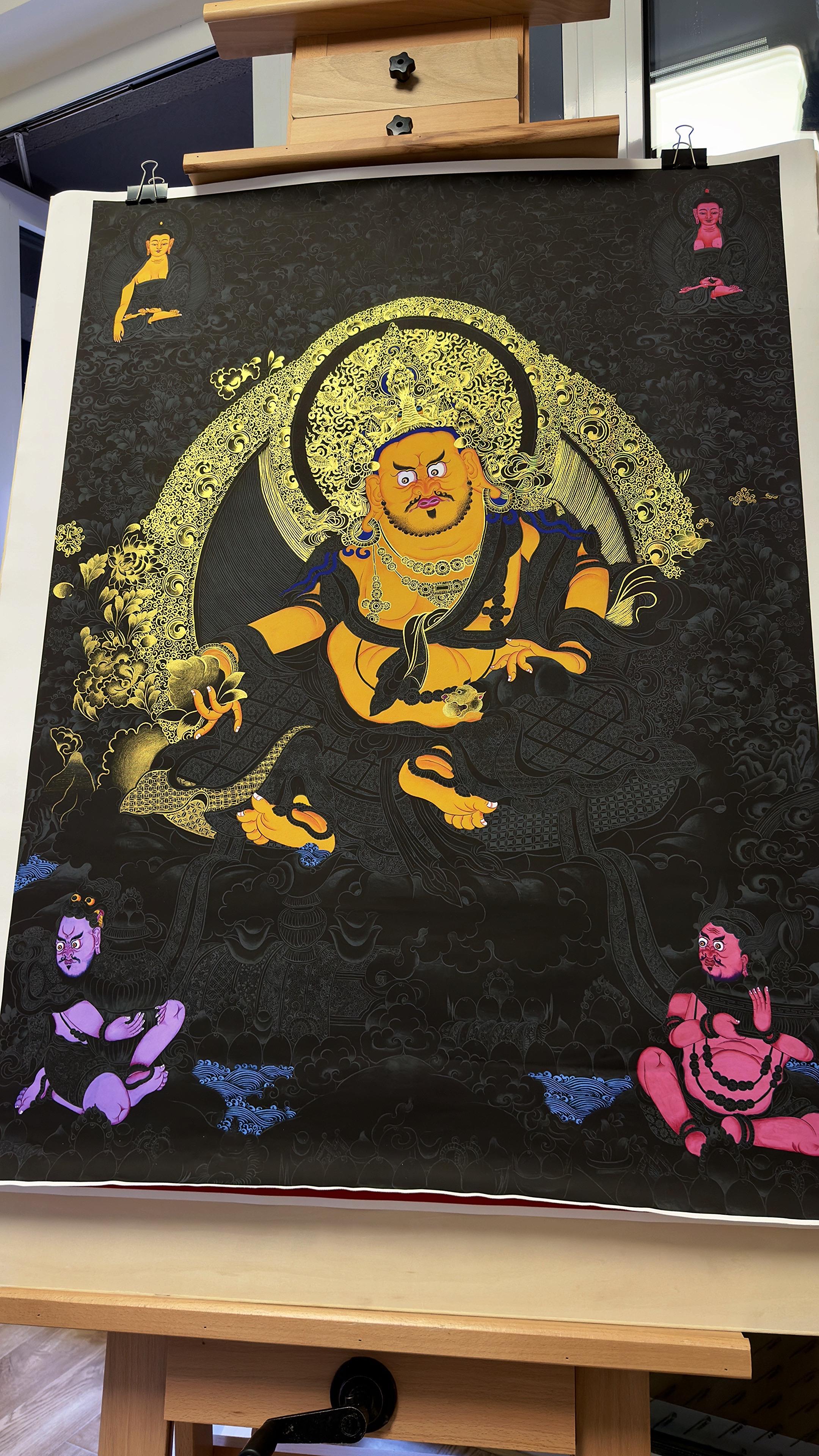 非遗唐卡 描金 手绘 画稿 材料