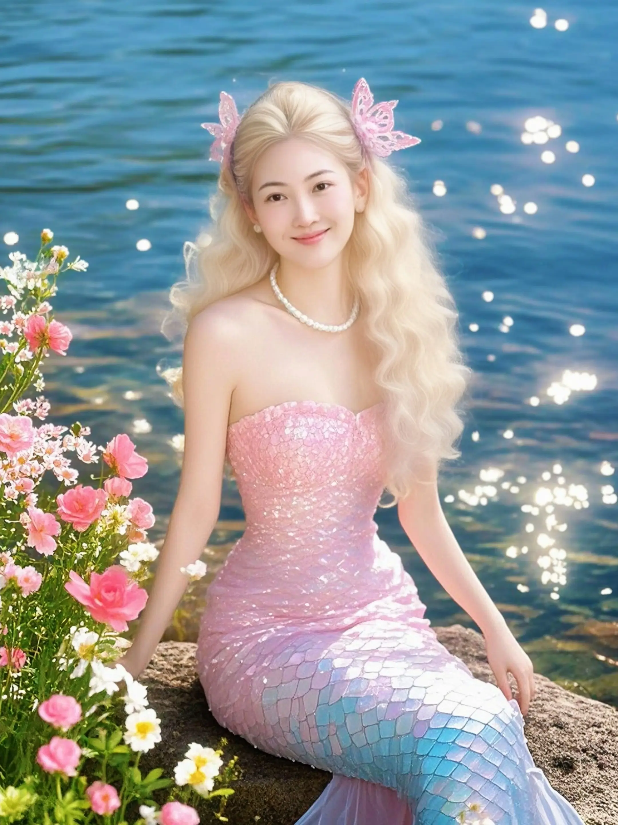 AI美人鱼🧜‍♀️太美了。又是沉迷于自己美貌的一天哈哈哈哈哈哈😂